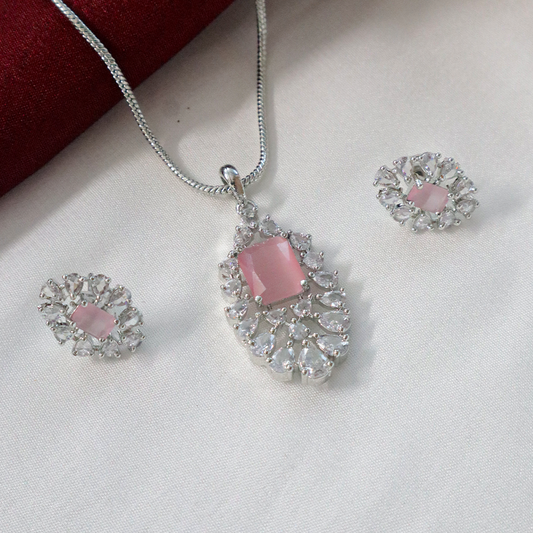 Pure Grace American Diamond Pendant Set