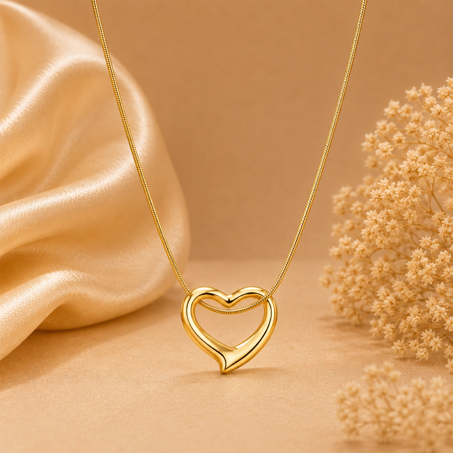 Twisted Hollow Swaying Heart Pendant for Girls & Women's