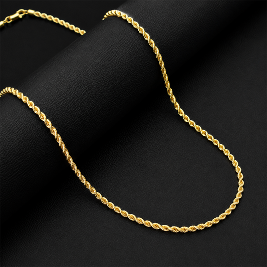 Stylish Twisted Rope InterLink Design Stainless Steel Chain For Men & Women