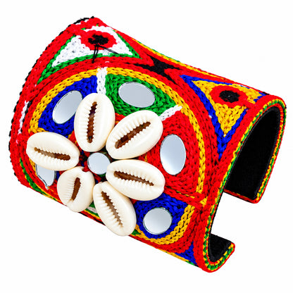 Handcrafted Fabric Cuff Ethnic Bracelet
