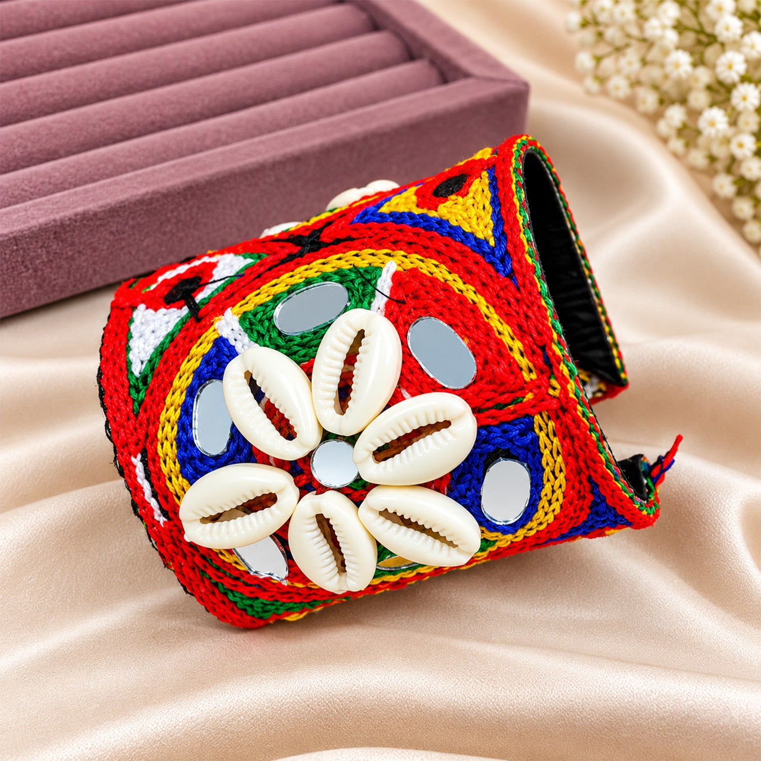 Handcrafted Fabric Cuff Ethnic Bracelet