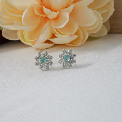 Snowflake Sparkle American Diamond Earrings