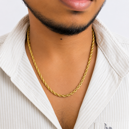 Stylish Twisted Blink Design Stainless Steel Snake Chain For Men & Women