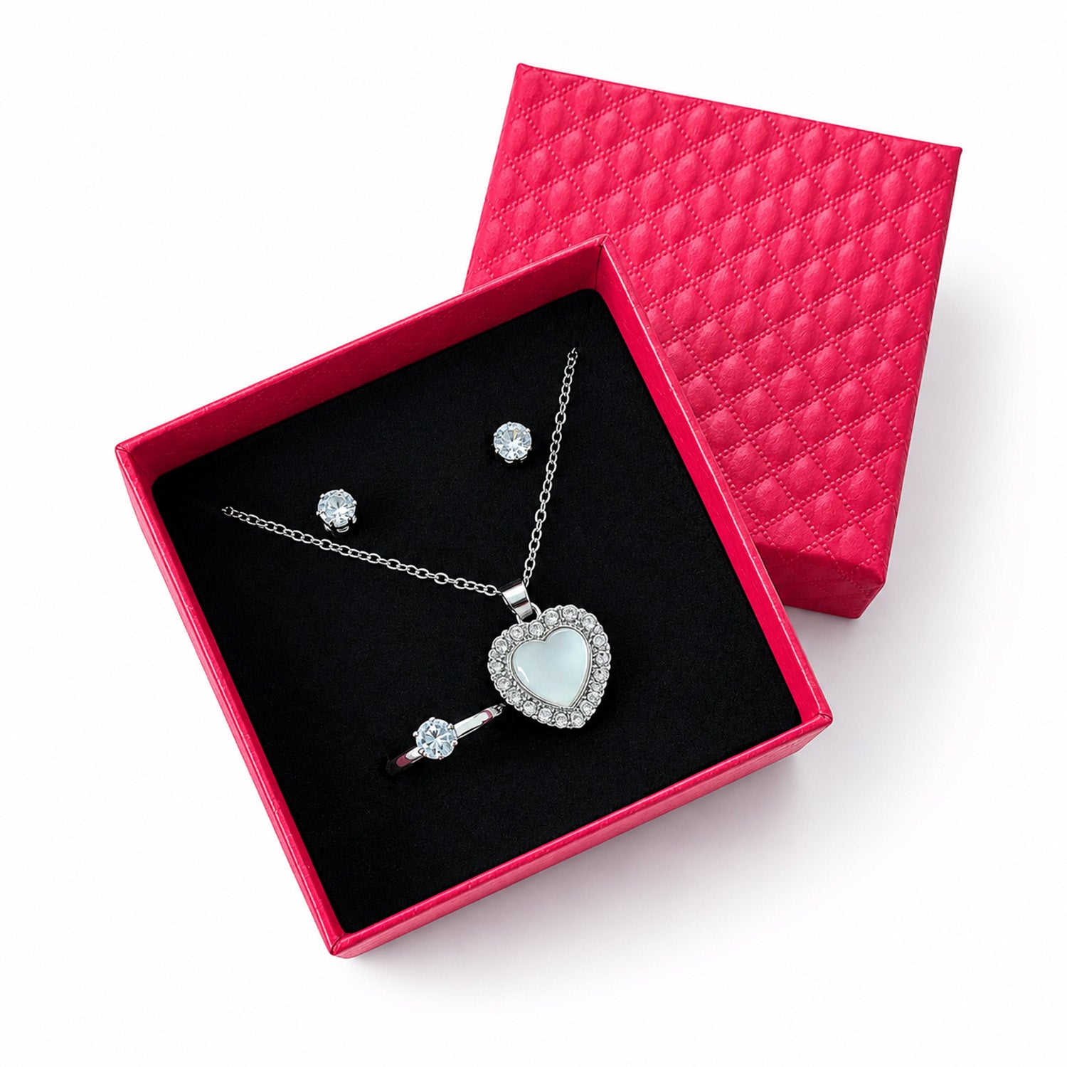 Heart Jewelry Set for Women and Girls
