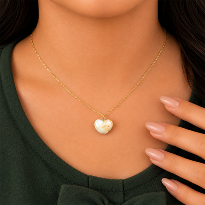 Ivory White Luminous Acrylic Stone Pendant for Girls & Women's