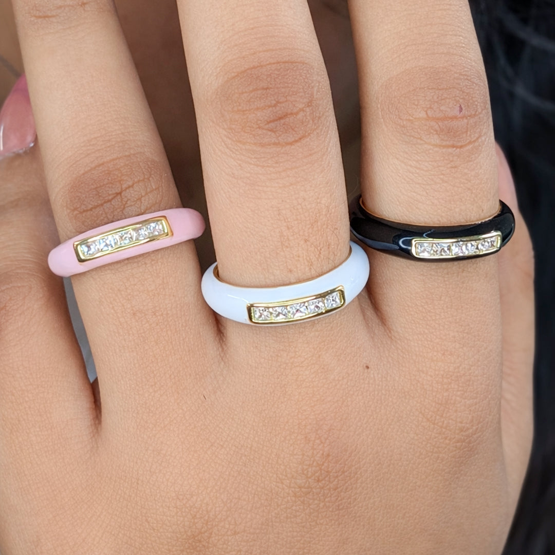 AD Stone Stainless Steel Ring Band for Men & Women