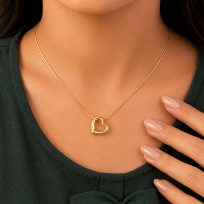 Twisted Hollow Swaying Heart Pendant for Girls & Women's