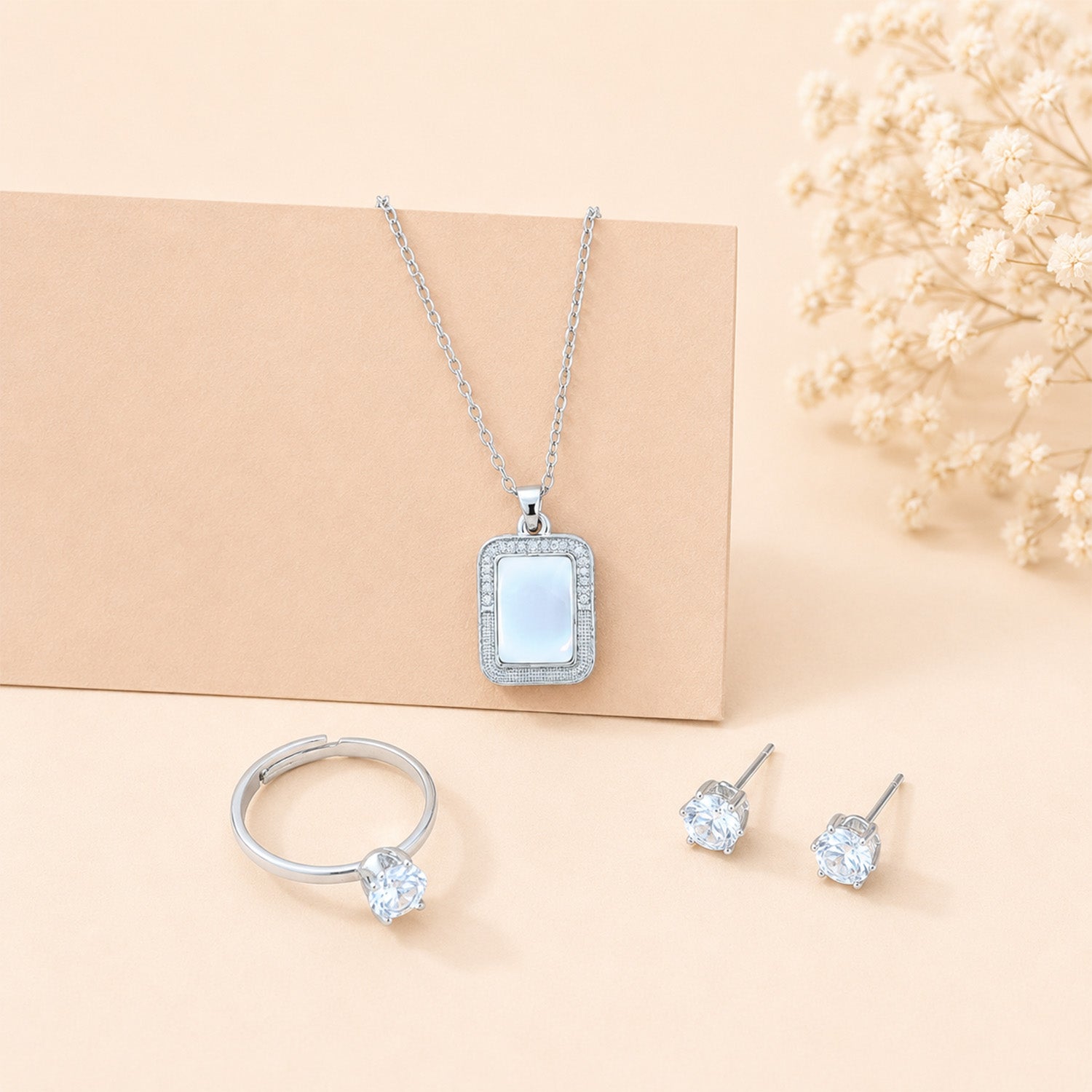 Women’s Rectangle Jewelry Set with Box