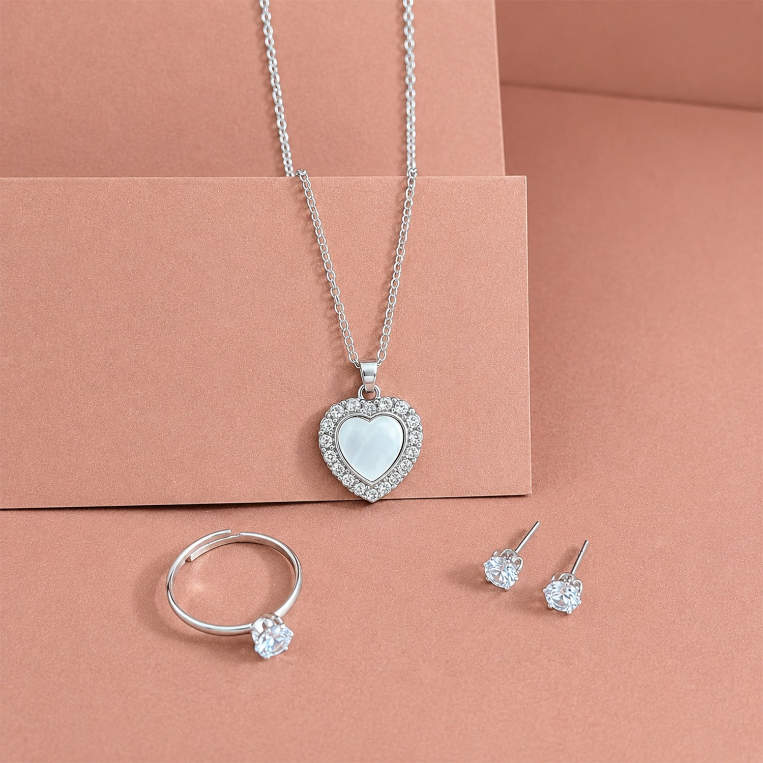 Heart Jewelry Set for Women and Girls