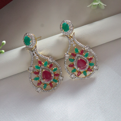 Glamour Glow American Diamond Pendant Set