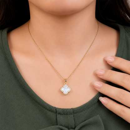 Dazzle Flower CZ Stone Pendant for Girls & Women's