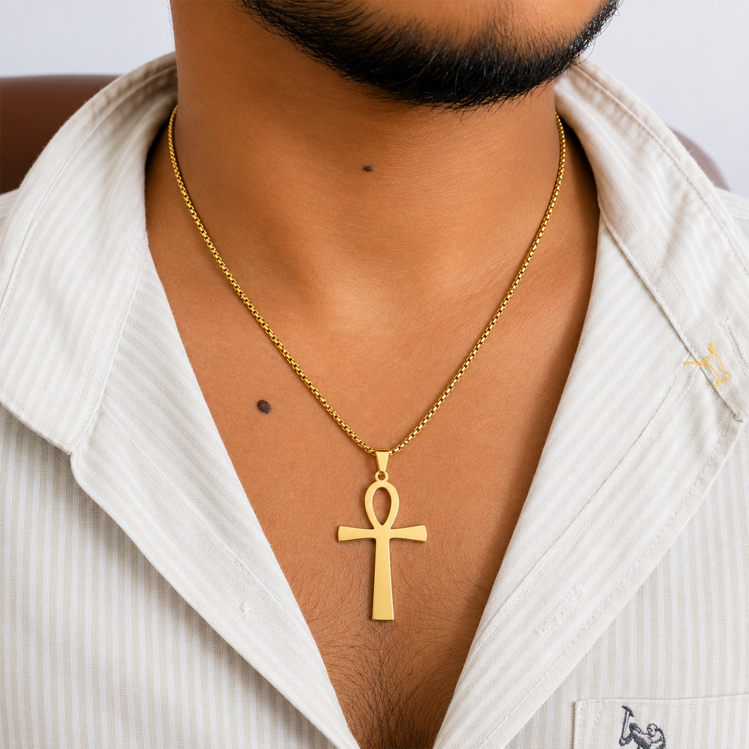 Egyptian Ankh Ancient Cross Design Pendant For Men & Boys