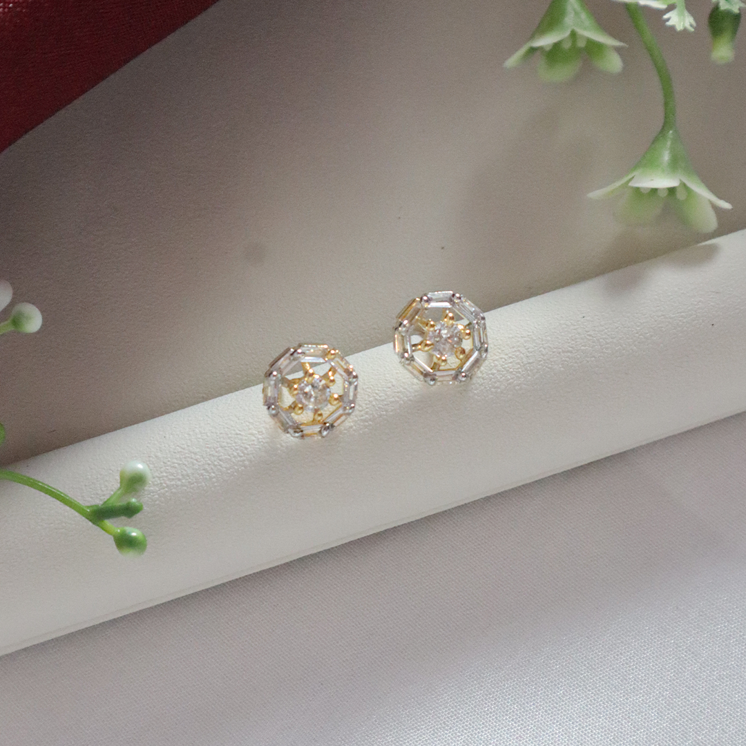 Radiant Halo Pendant Set with American Diamonds