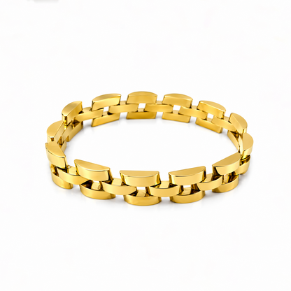 Vintage Silver Stainless Steel Chain Bracelet With Clasp For Men