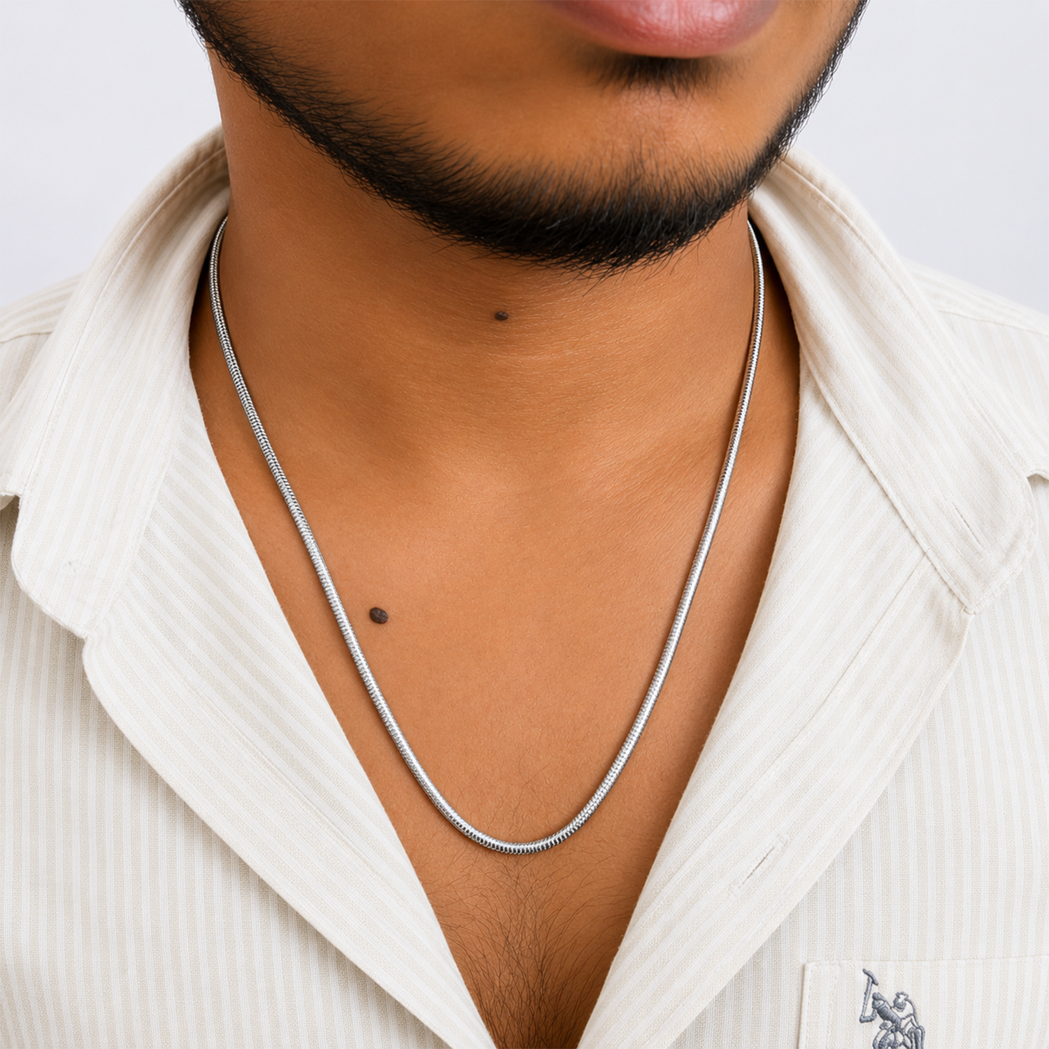 Stylish Twisted Rope Link Design Stainless Steel Chain For Men & Women