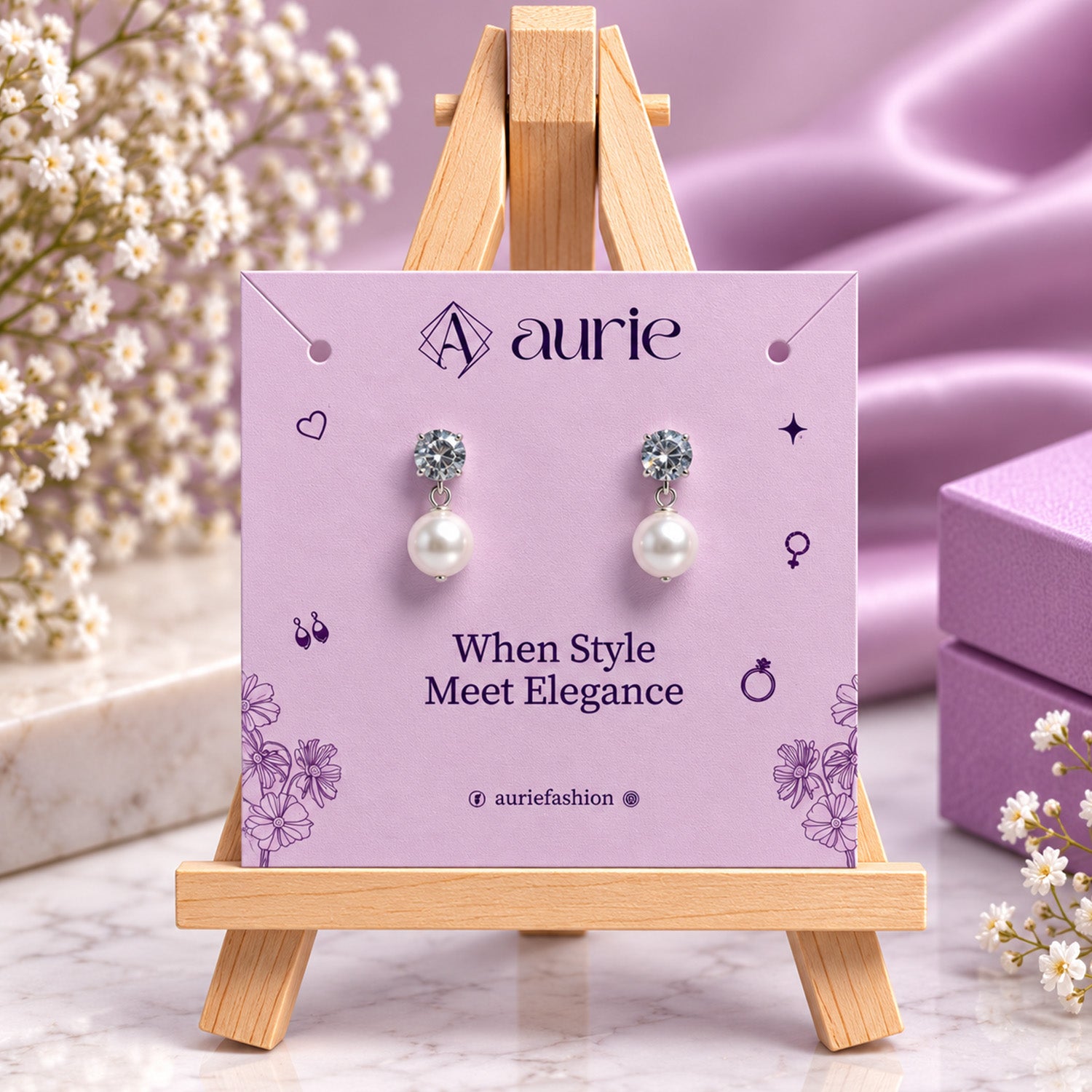 Classic White Pearl Earrings for Girls & Women