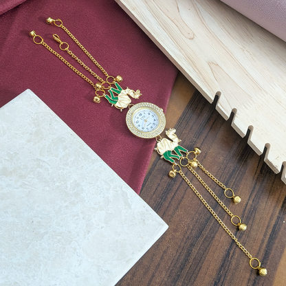 Camel Design Enamel Floral Kashimiri Watch for Women & Girls