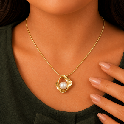 Nest White Pearl Pendant for Girls & Women's