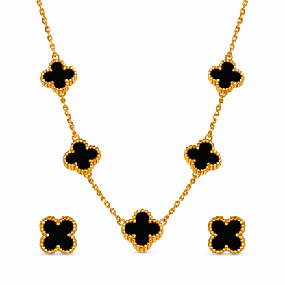 Clover Pendant Set With Clover Earrings for Girls & Women's