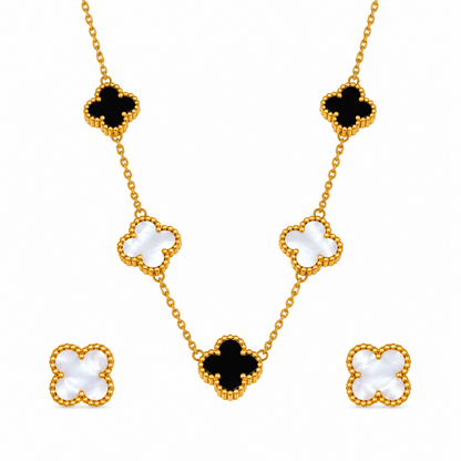 Clover Pendant Set With Clover Earrings for Girls & Women's