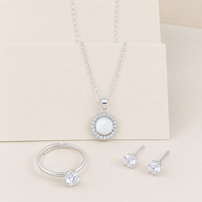 Round Pearl-Style Jewelry Gift Set for Women