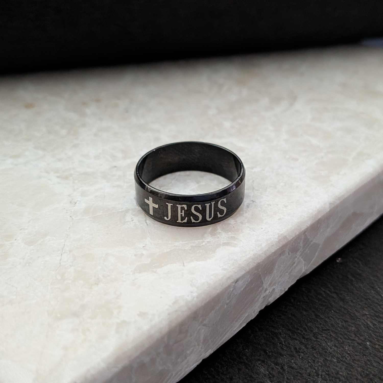 Classic JESUS inscribed Minimal Band Ring for Men & Women