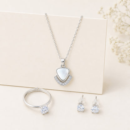 Heart Pendant Jewellery Set for Women & Girls
