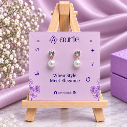 Classic White Pearl Earrings for Girls & Women