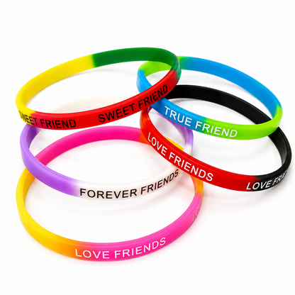 5pcs Printed Friendship Wristbands for Kids, Teens & Friends