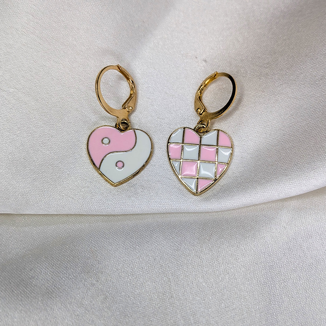 Stylish Designer Heart Theme Earrings Combo Pack of 9 For Girls & Women