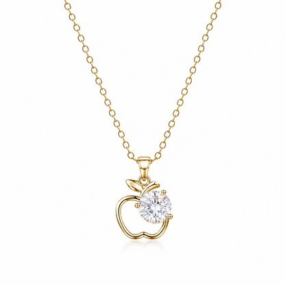 AD Stone Apple Cut Pendant Necklace for Women