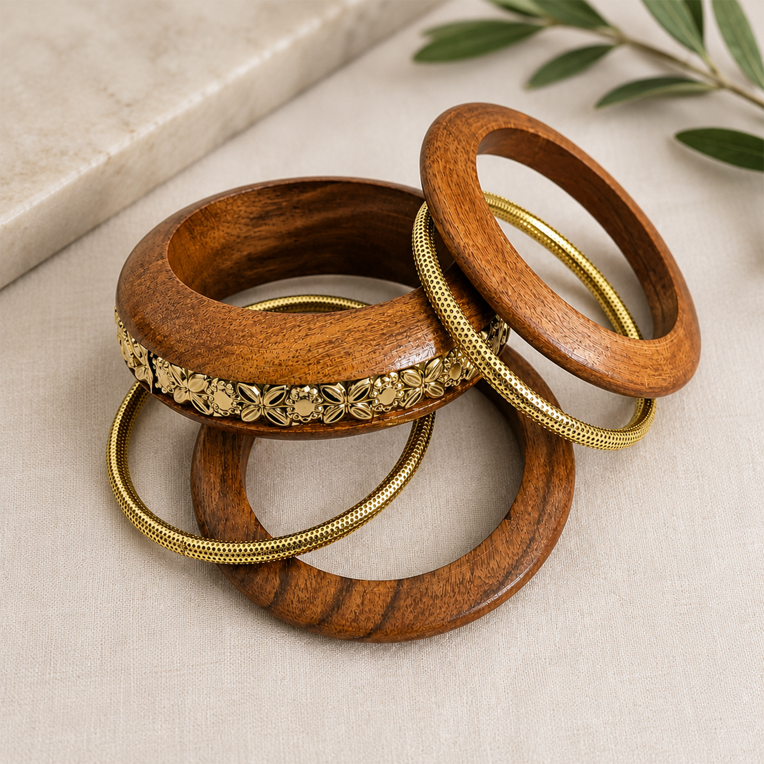 Classic Blocks Geometric Design Ethnic Bangle Set for Girls & Women's
