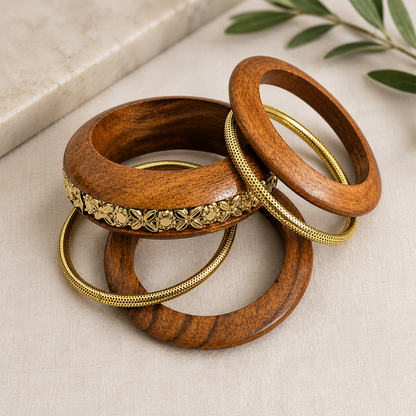 Classic Blocks Geometric Design Ethnic Bangle Set for Girls & Women's