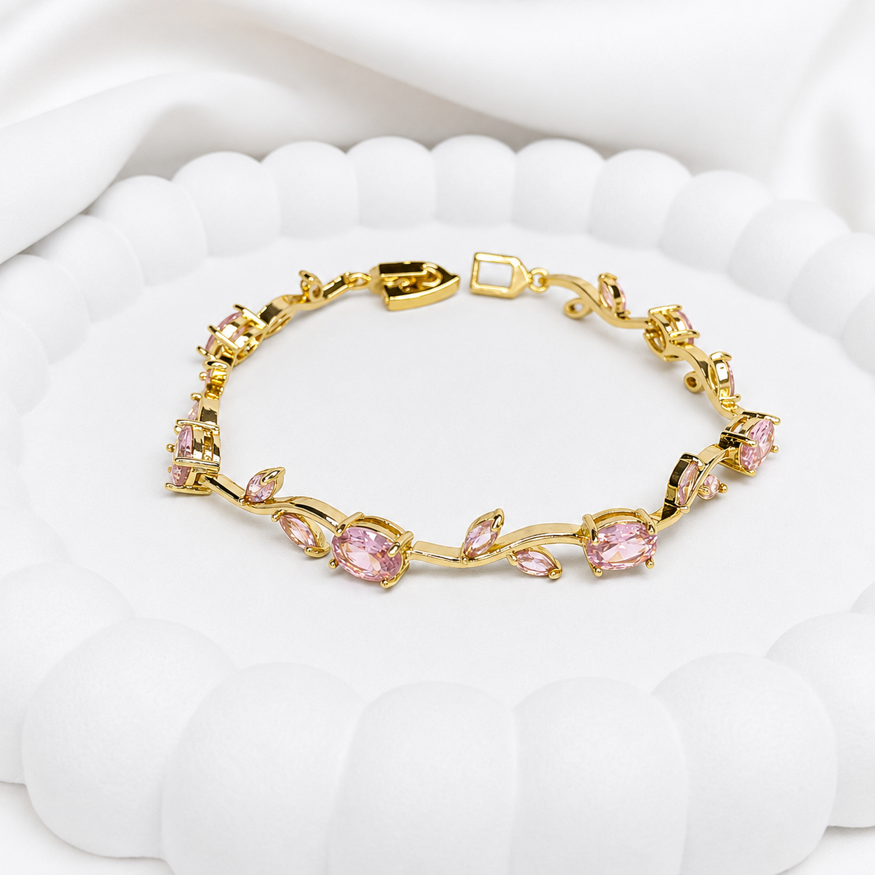 AD Stone Tulip Bracelet for Women & Girls