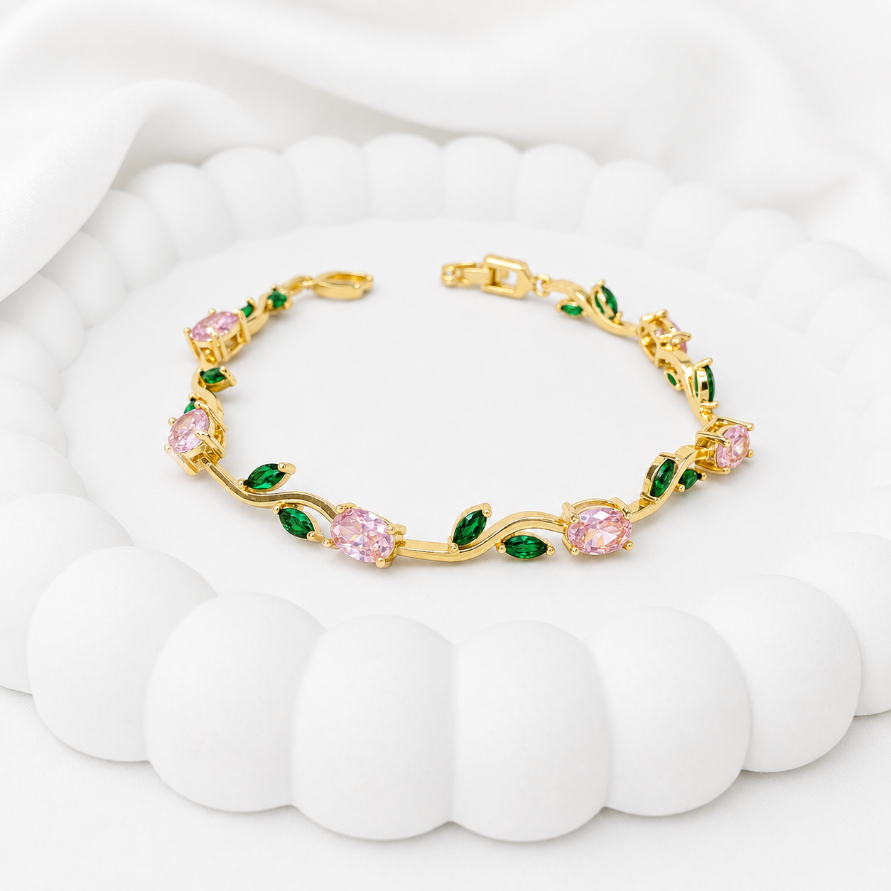 AD Stone Tulip Bracelet for Women & Girls