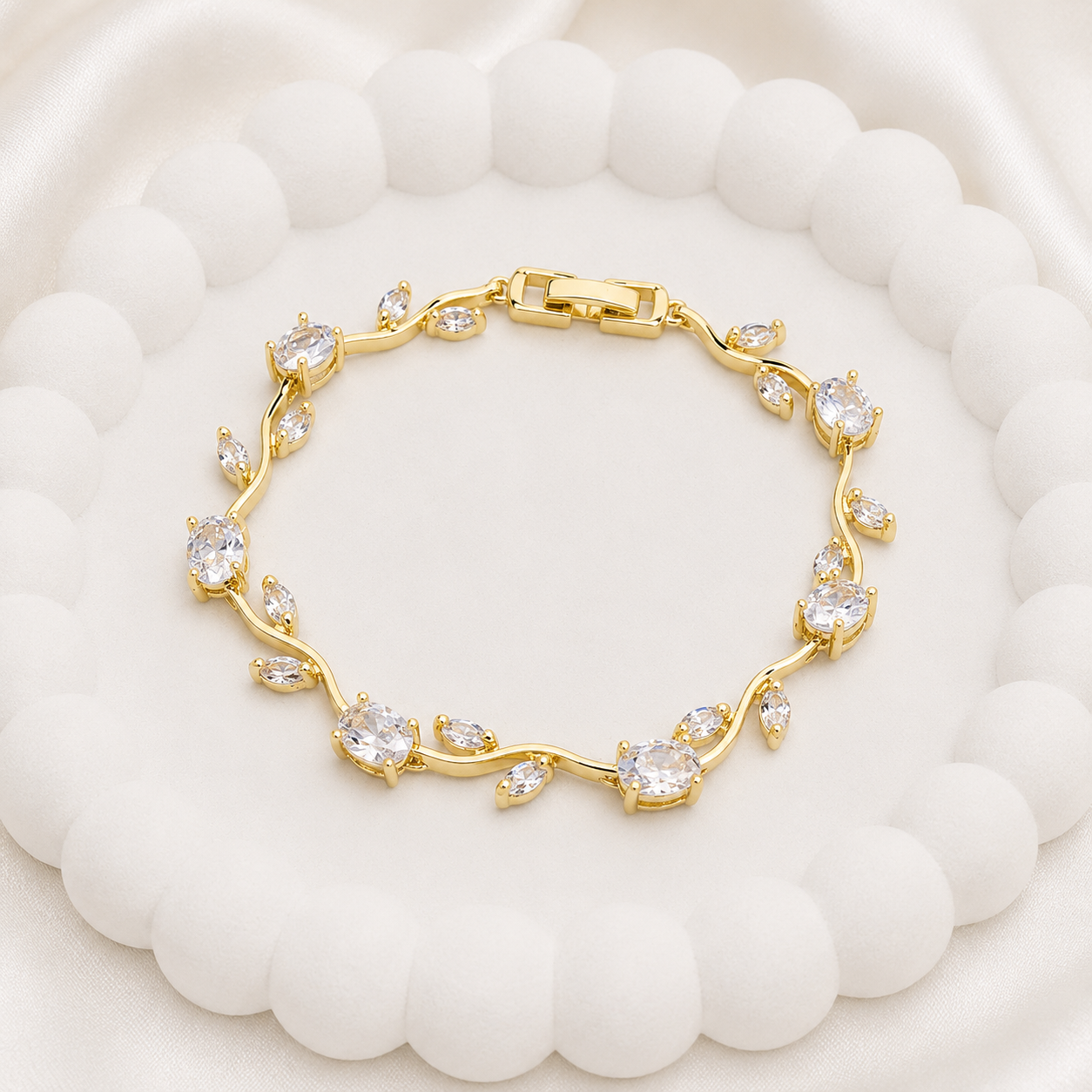 AD Stone Tulip Bracelet for Women & Girls