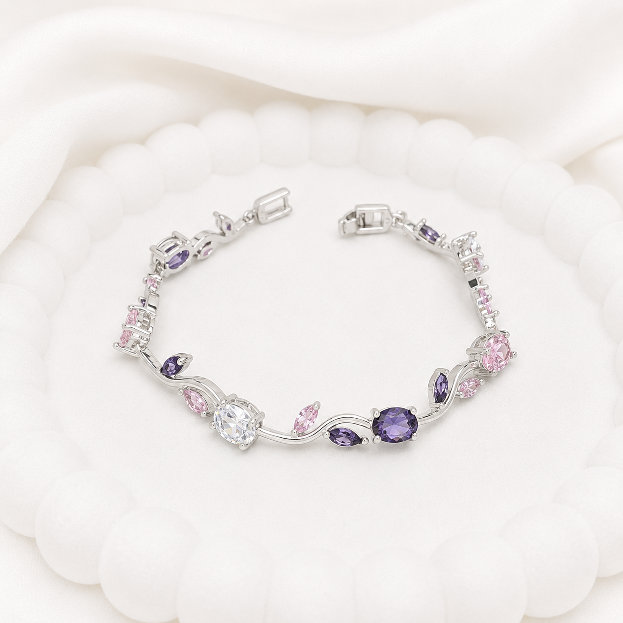 AD Stone Tulip Bracelet for Women & Girls