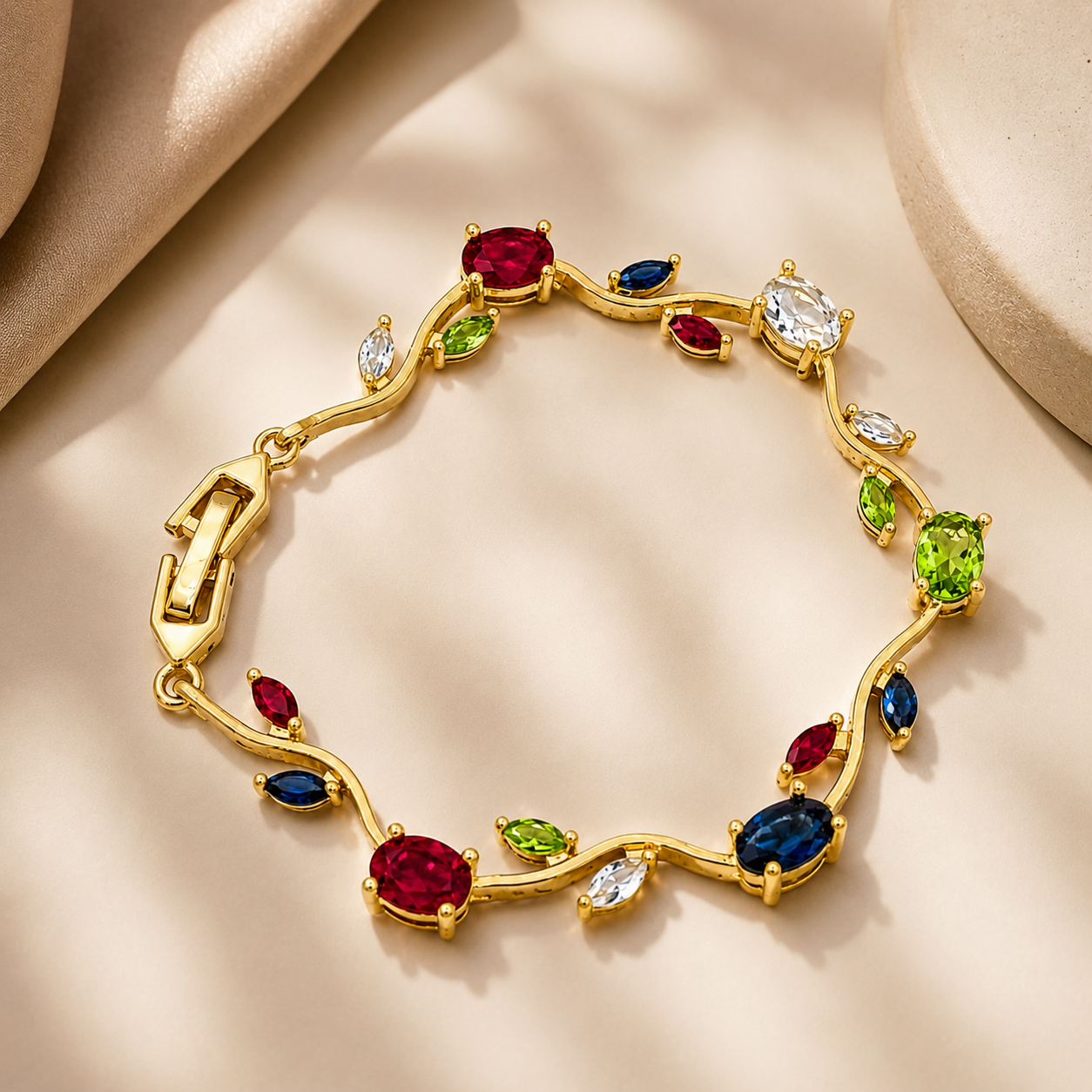 AD Stone Tulip Bracelet for Women & Girls