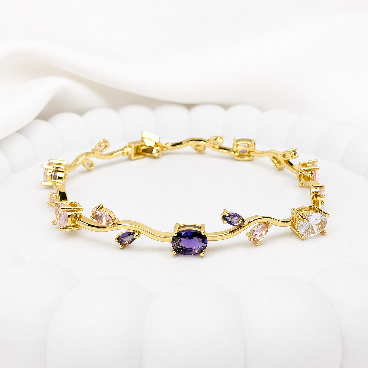 AD Stone Tulip Bracelet for Women & Girls