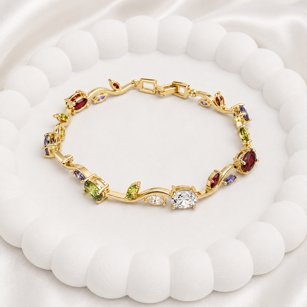 AD Stone Tulip Bracelet for Women & Girls