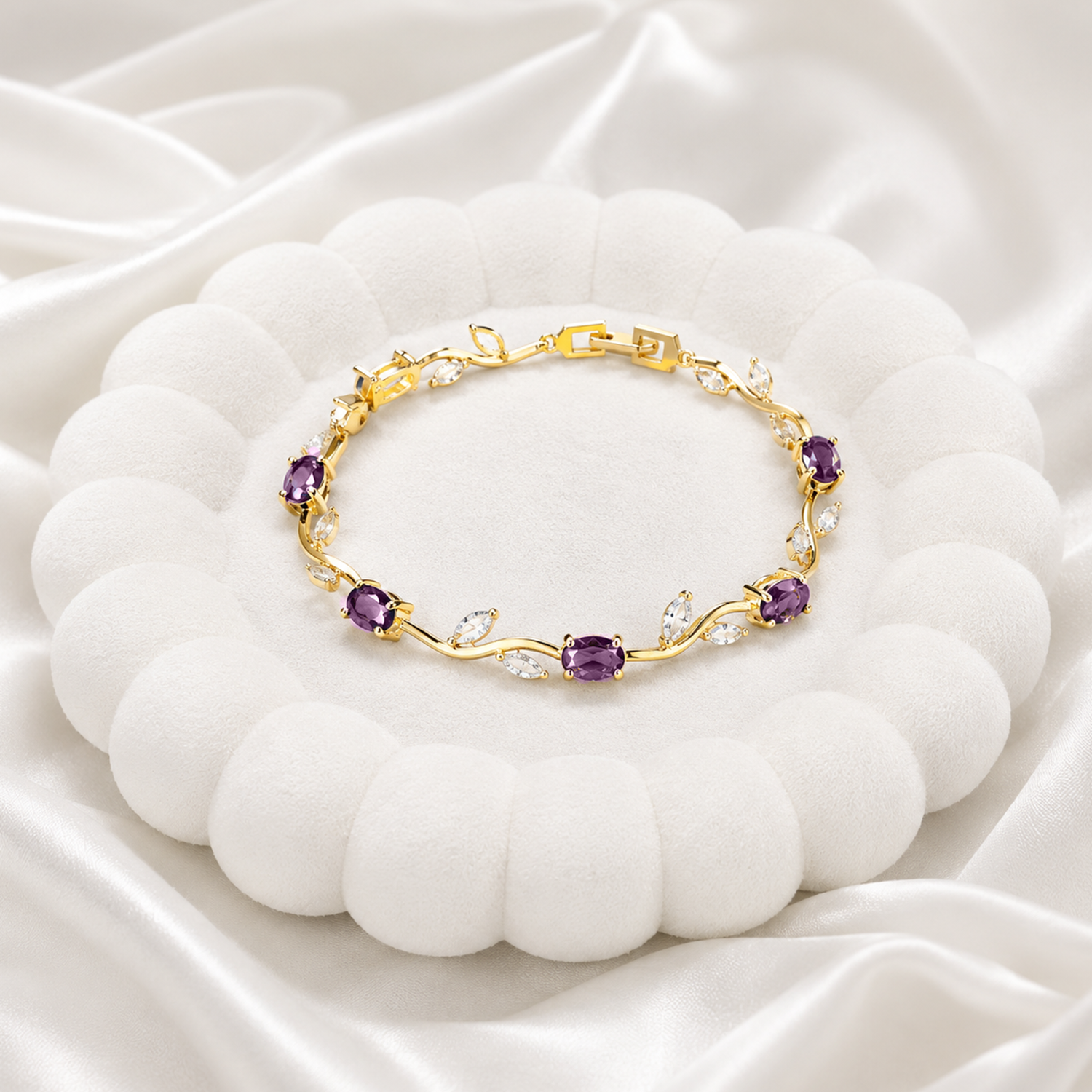 AD Stone Tulip Bracelet for Women & Girls