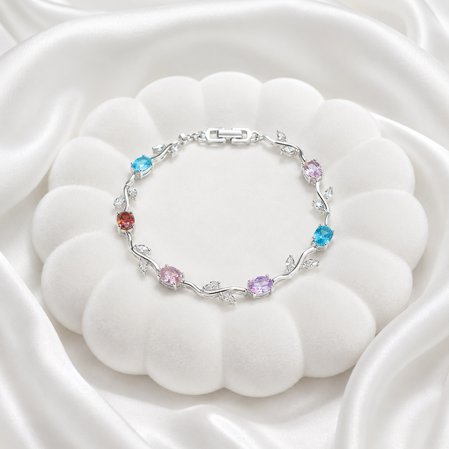 AD Stone Tulip Bracelet for Women & Girls