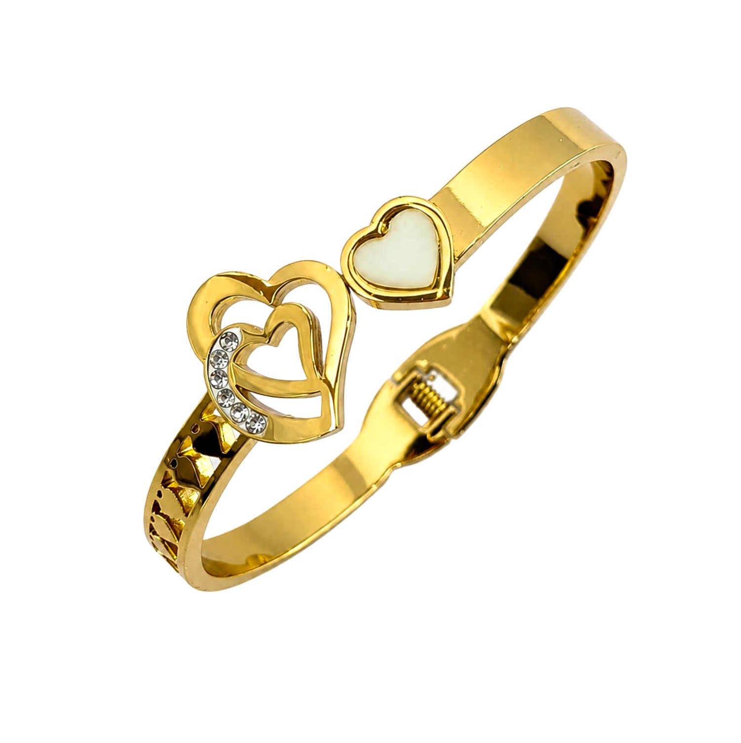 Senoriya Shimmering Hearts Ad Stone Bracelet for Girls & Women