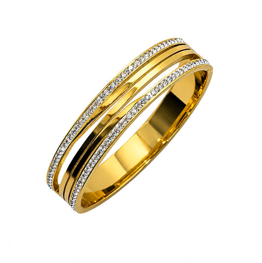 Row Four Line Design AD Stone Bracelet for Girls & Women