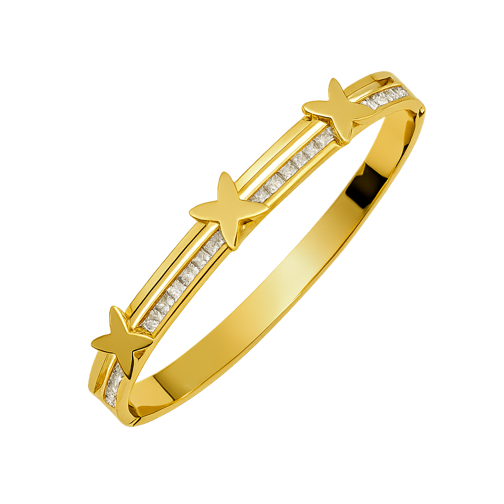 Stunning Star Inlaid Design AD Stone Bracelet for Girls & Women