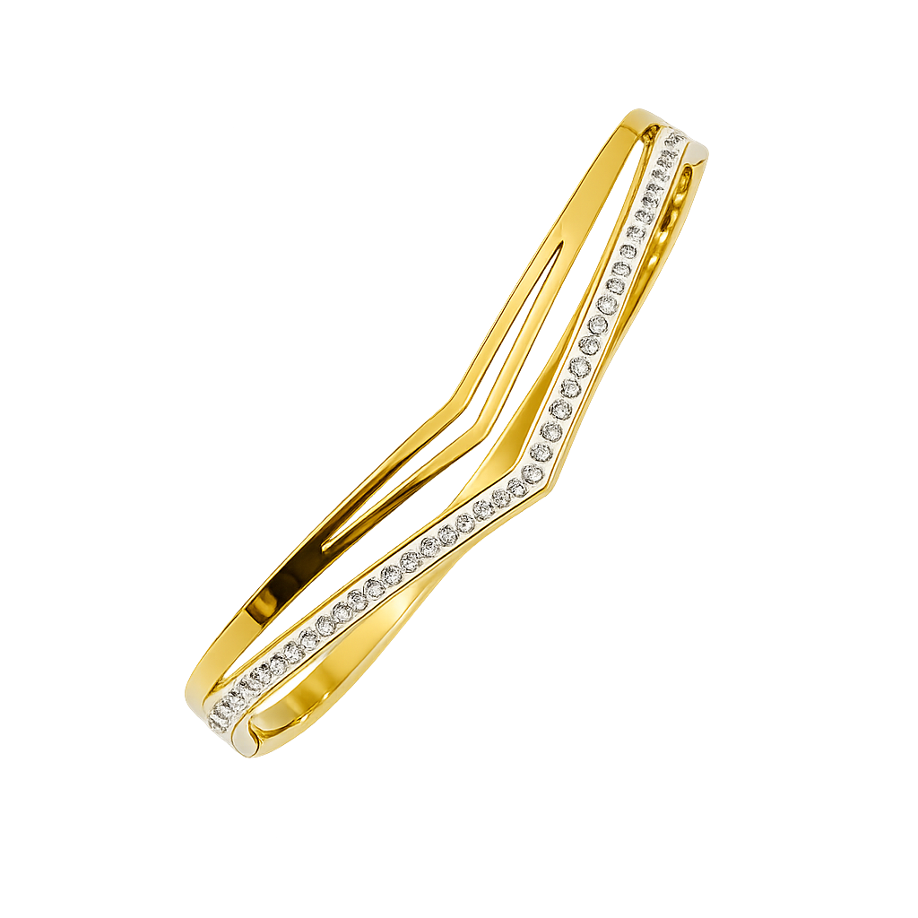 Stylish Triple V Shaped Line AD Stone Bracelet for Girls & Women