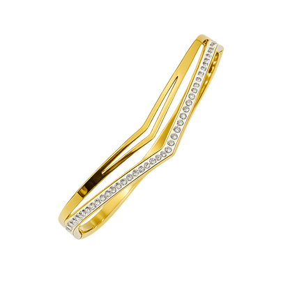 Stylish Triple V Shaped Line AD Stone Bracelet for Girls & Women