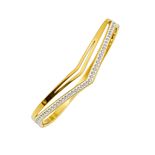 Stylish Triple V Shaped Line AD Stone Bracelet for Girls & Women