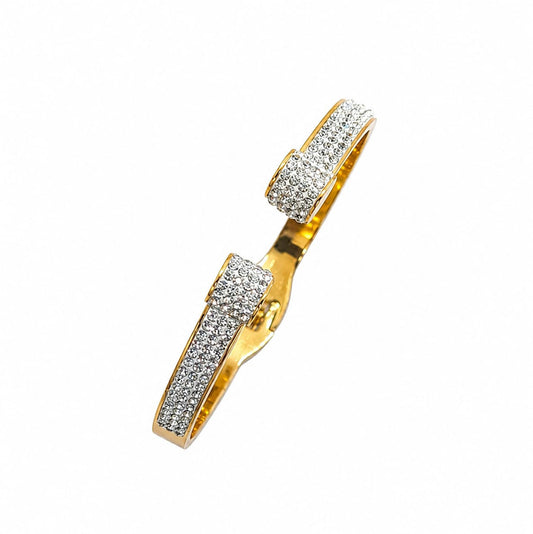 Stylish Twin Sparkle Cuff AD Stone Bracelet for Girls & Women