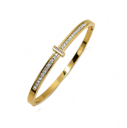 Stylish Narrow Hinged Design AD Stone Bracelet for Girls & Women